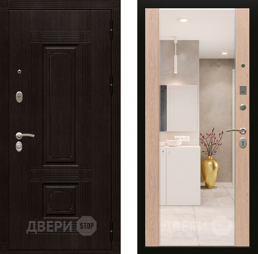 Входная металлическая Дверь Райтвер Мадрид с зеркалом в Дубне