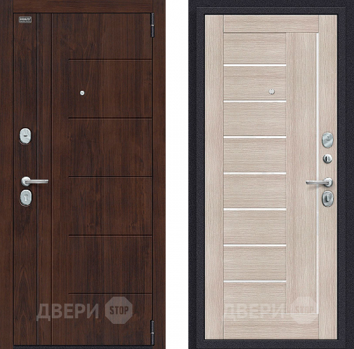Входная металлическая Дверь Bravo Оптим Модерн Cappuccino Veralinga в Дубне