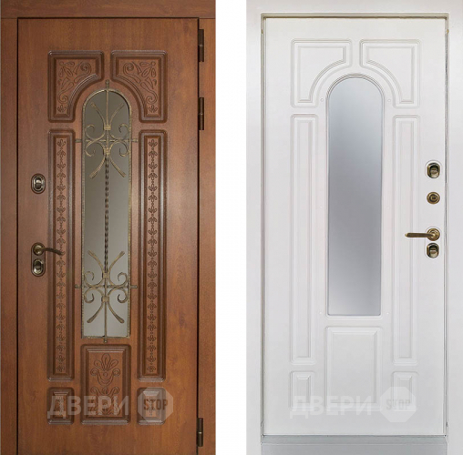 Дверь Заводская Лацио Термо Орех золотой/ Вайт (с терморазрывом) в Дубне