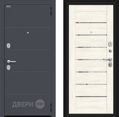 Входная металлическая Дверь Bravo Прайд Kale Graphite Pro/Nordic Oak в Дубне