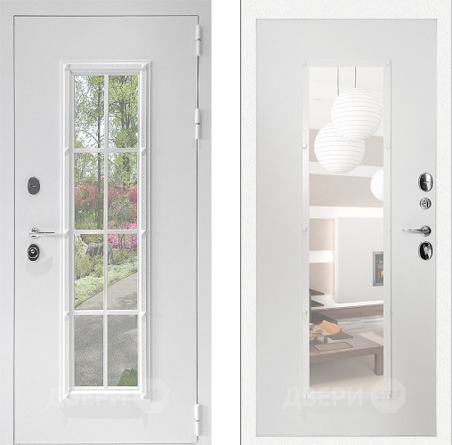Входная металлическая Дверь Дверной Континент Тичино Белая в Дубне