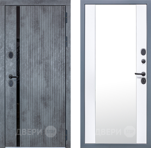 Входная металлическая Дверь Сударь МХ-46 Бетон Зеркало в Дубне