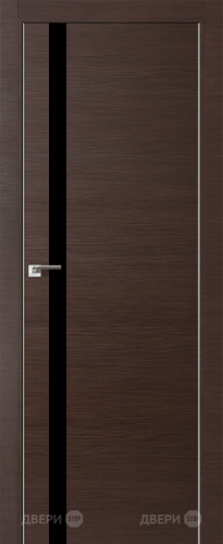 Межкомнатная дверь ProfilDoors 6Z венге кроскут (черный лак) в Дубне