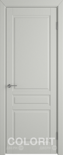 Межкомнатная дверь К2 ПГ светло-серая эмаль в Дубне