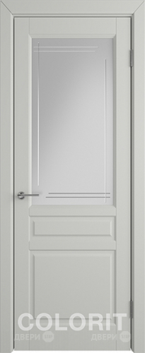 Межкомнатная дверь К2 ПО светло-серая эмаль в Дубне