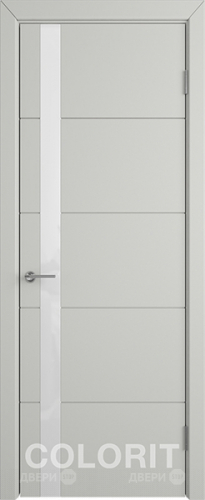Межкомнатная дверь К4 ПО светло-серая эмаль в Дубне