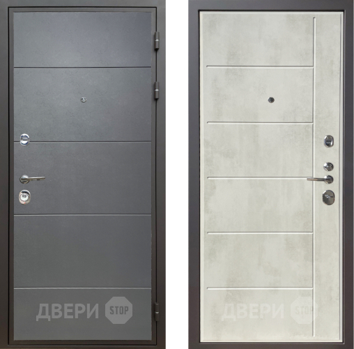 Дверь Шелтер (SHELTER) Комфорт Лофт графит 11 Бетон крем в Дубне