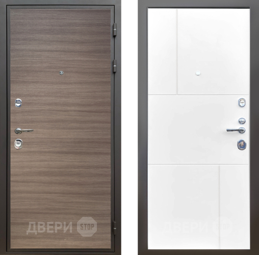 Входная металлическая Дверь Шелтер (SHELTER) Комфорт Дуб тоскано поперечный 8 Белый матовый в Дубне