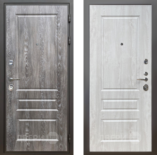 Входная металлическая Дверь Шелтер (SHELTER) Комфорт Дуб шале серебро 2 Сосна белая в Дубне