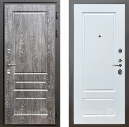 Дверь Шелтер (SHELTER) Комфорт Дуб шале серебро 4 Белый матовый в Дубне