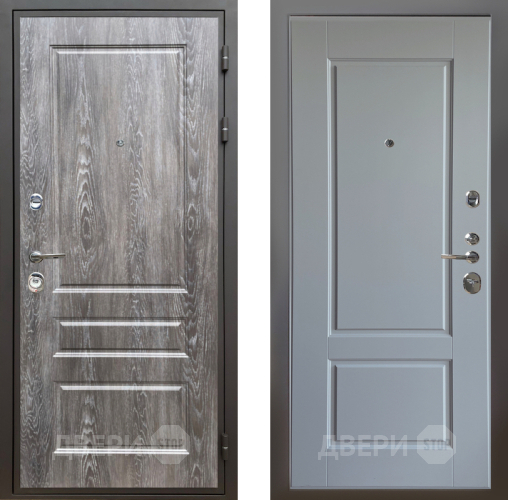 Входная металлическая Дверь Шелтер (SHELTER) Комфорт Дуб шале серебро 6 Силк Маус в Дубне