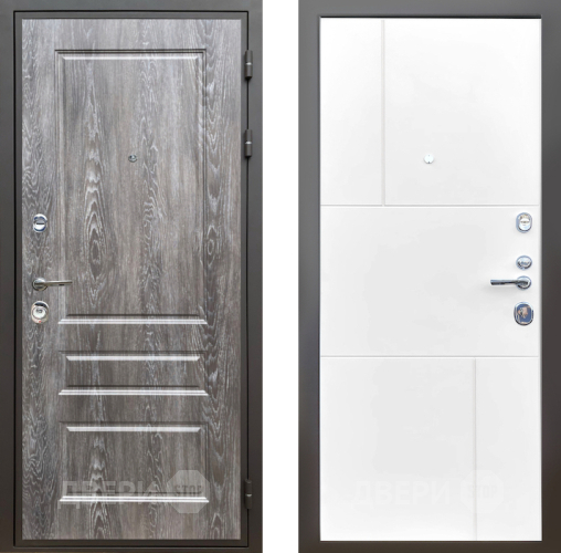 Входная металлическая Дверь Шелтер (SHELTER) Комфорт Дуб шале серебро 8 Белый матовый в Дубне