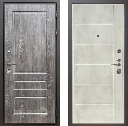 Входная металлическая Дверь Шелтер (SHELTER) Комфорт Дуб шале серебро 11 Бетон крем в Дубне