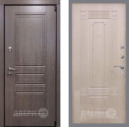 Входная металлическая Дверь Рекс (REX) Пренмиум-S FL-2 Беленый дуб в Дубне