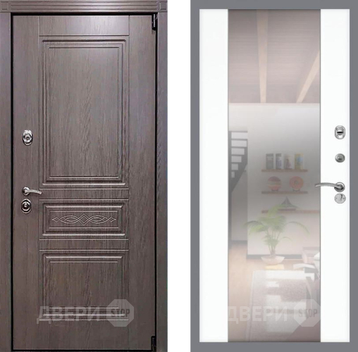 Дверь Рекс (REX) Пренмиум-S СБ-16 Зеркало Силк Сноу в Дубне