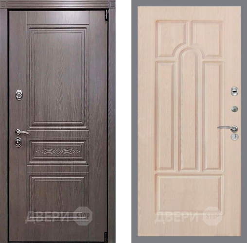 Входная металлическая Дверь Рекс (REX) Пренмиум-S FL-58 Беленый дуб в Дубне