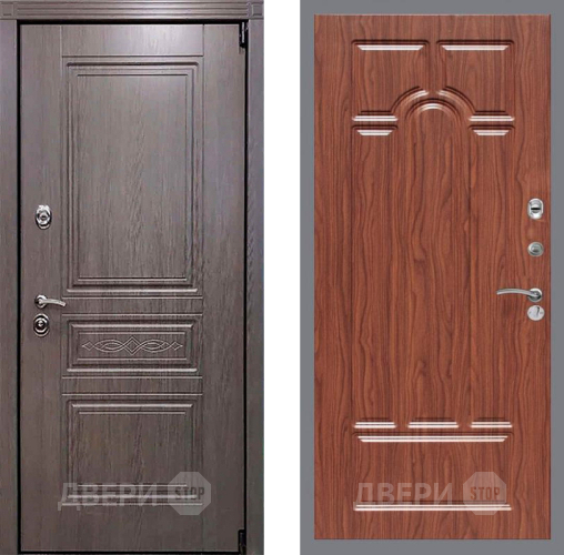 Входная металлическая Дверь Рекс (REX) Пренмиум-S FL-58 орех тисненый в Дубне