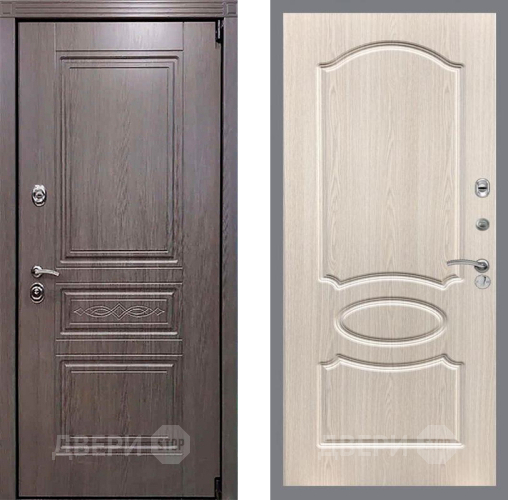 Входная металлическая Дверь Рекс (REX) Пренмиум-S FL-128 Беленый дуб в Дубне