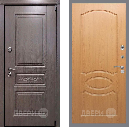 Входная металлическая Дверь Рекс (REX) Пренмиум-S FL-128 Дуб в Дубне