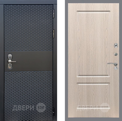 Входная металлическая Дверь Стоп БЛЭК CISA ФЛ-117 Беленый дуб в Дубне