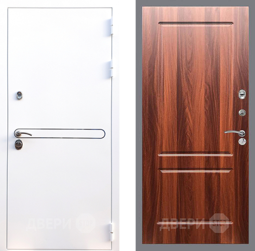 Входная металлическая Дверь Стоп Лайн Вайт ФЛ-117 Итальянский орех в Дубне