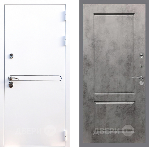 Входная металлическая Дверь Стоп Лайн Вайт ФЛ-117 Бетон темный в Дубне