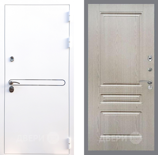 Входная металлическая Дверь Стоп Лайн Вайт ФЛ-243 Беленый дуб в Дубне