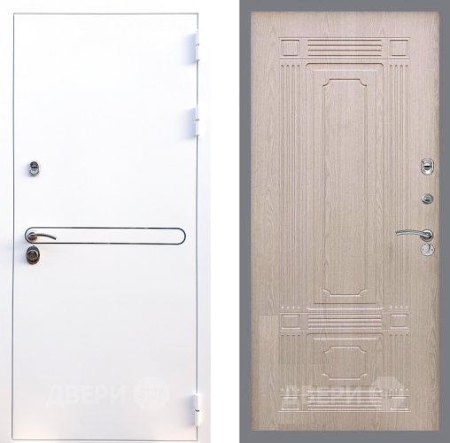 Входная металлическая Дверь Стоп Лайн Вайт ФЛ-2 Беленый дуб в Дубне