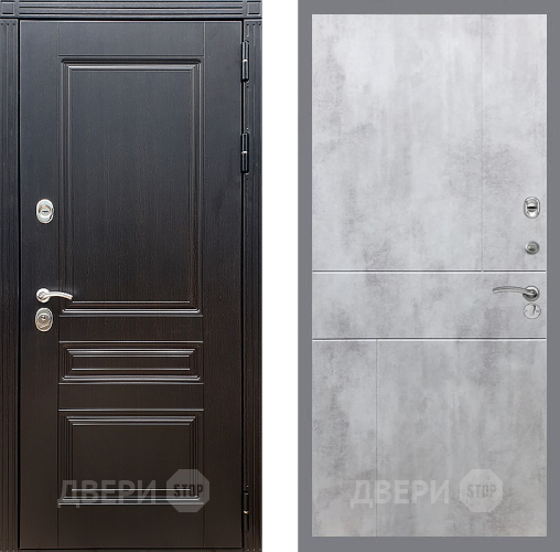 Входная металлическая Дверь Стоп МЕГАПОЛИС ФЛ-290 Бетон светлый в Дубне