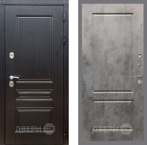 Входная металлическая Дверь Стоп МЕГАПОЛИС ФЛ-117 Бетон темный в Дубне