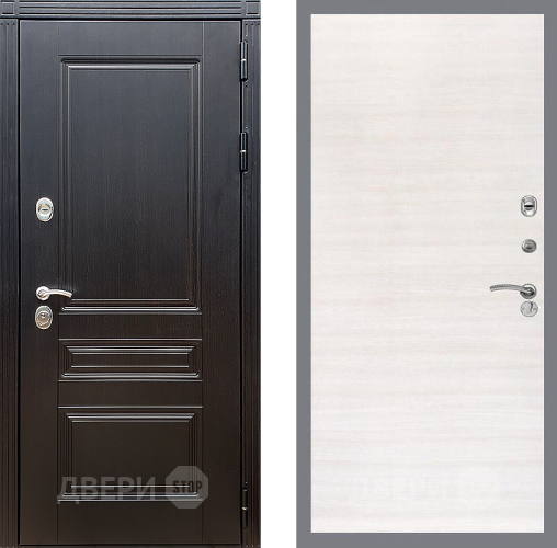 Входная металлическая Дверь Стоп МЕГАПОЛИС Гладкая Акация светлая в Дубне