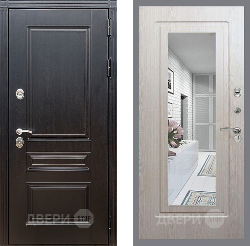 Дверь Стоп МЕГАПОЛИС Зеркало ФЛ-120 Беленый дуб в Дубне