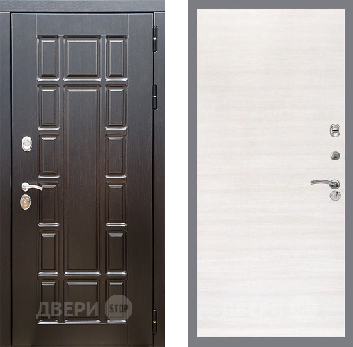 Входная металлическая Дверь Стоп НЬЮ ЙОРК Гладкая Акация светлая в Дубне