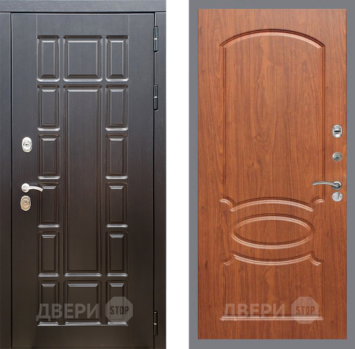 Входная металлическая Дверь Стоп НЬЮ ЙОРК ФЛ-128 Береза мореная в Дубне
