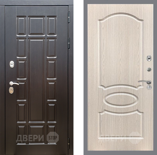 Входная металлическая Дверь Стоп НЬЮ ЙОРК ФЛ-128 Беленый дуб в Дубне