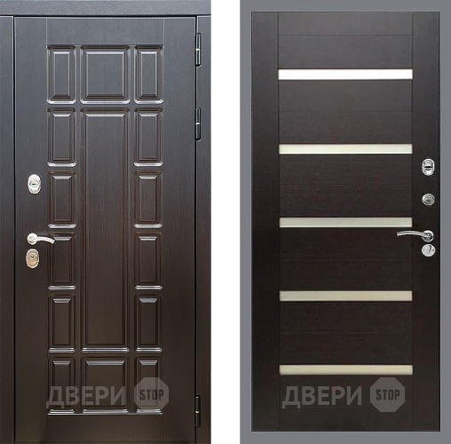 Входная металлическая Дверь Стоп НЬЮ ЙОРК СБ-14 венге поперечный в Дубне