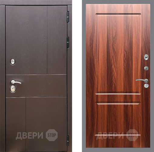 Входная металлическая Дверь Стоп УРБАН ФЛ-117 Итальянский орех в Дубне