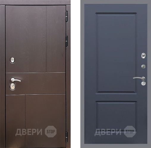 Входная металлическая Дверь Стоп УРБАН ФЛ-117 Силк титан в Дубне