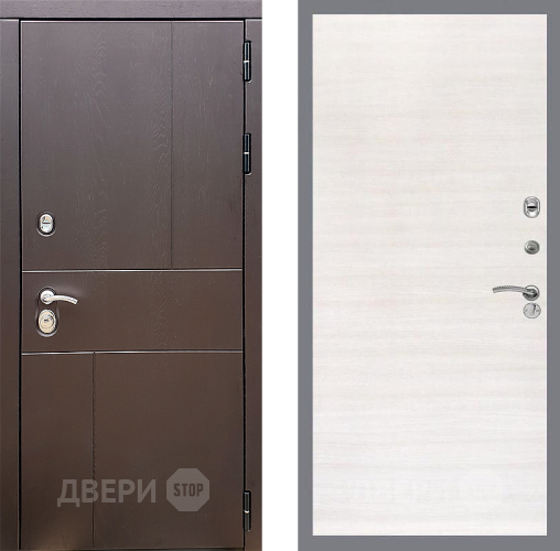 Входная металлическая Дверь Стоп УРБАН Гладкая Акация светлая в Дубне