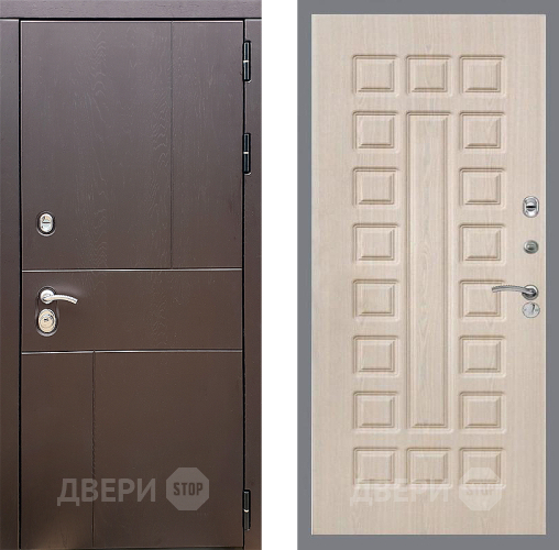 Входная металлическая Дверь Стоп УРБАН ФЛ-183 Беленый дуб в Дубне