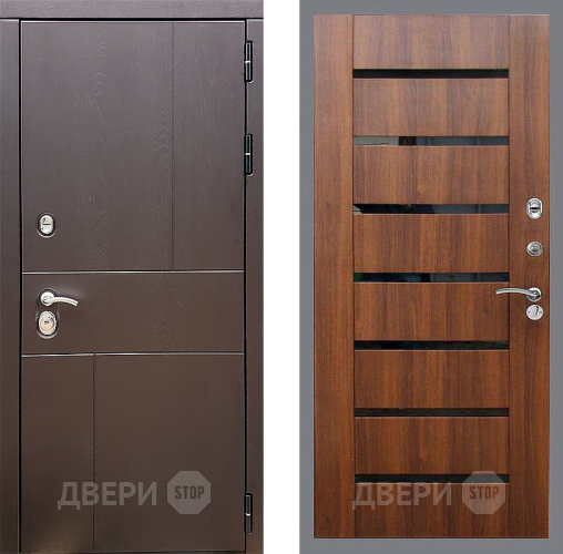 Входная металлическая Дверь Стоп УРБАН СБ-14 Орех бренди в Дубне