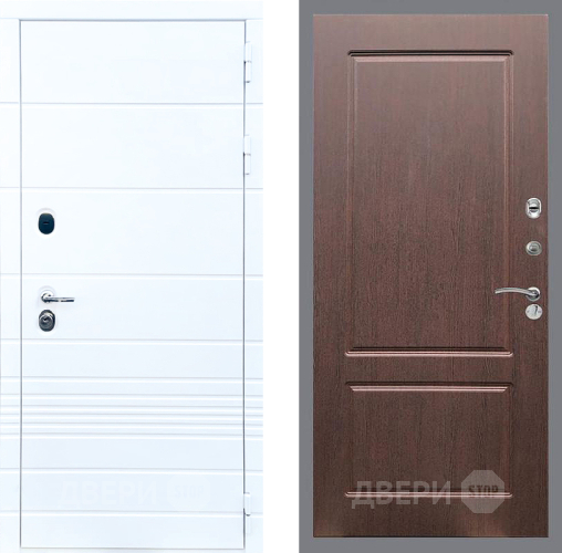 Входная металлическая Дверь Стоп ТРЕНДО ФЛ-117 Орех премиум в Дубне