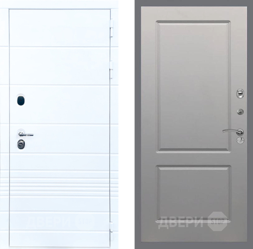 Входная металлическая Дверь Стоп ТРЕНДО ФЛ-117 Грей софт в Дубне