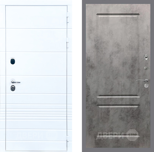 Входная металлическая Дверь Стоп ТРЕНДО ФЛ-117 Бетон темный в Дубне