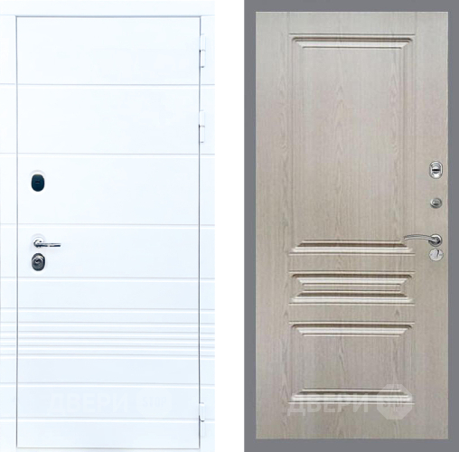 Входная металлическая Дверь Стоп ТРЕНДО ФЛ-243 Беленый дуб в Дубне