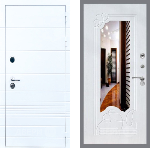 Дверь Стоп ТРЕНДО ЗкркалоФЛ-147 Ясень белый в Дубне