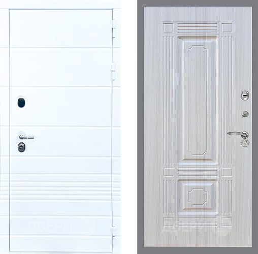 Входная металлическая Дверь Стоп ТРЕНДО ФЛ-2 Сандал белый в Дубне