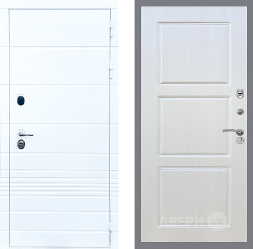 Входная металлическая Дверь Стоп ТРЕНДО ФЛ-3 Лиственница беж в Дубне