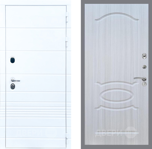 Входная металлическая Дверь Стоп ТРЕНДО ФЛ-128 Сандал белый в Дубне