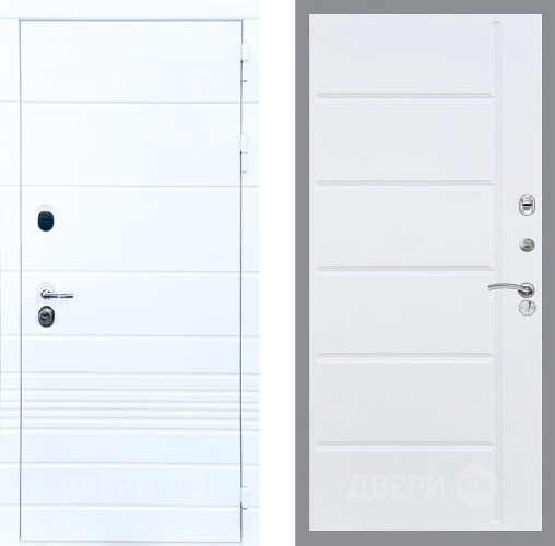 Входная металлическая Дверь Стоп ТРЕНДО ФЛ-102 Белый ясень в Дубне